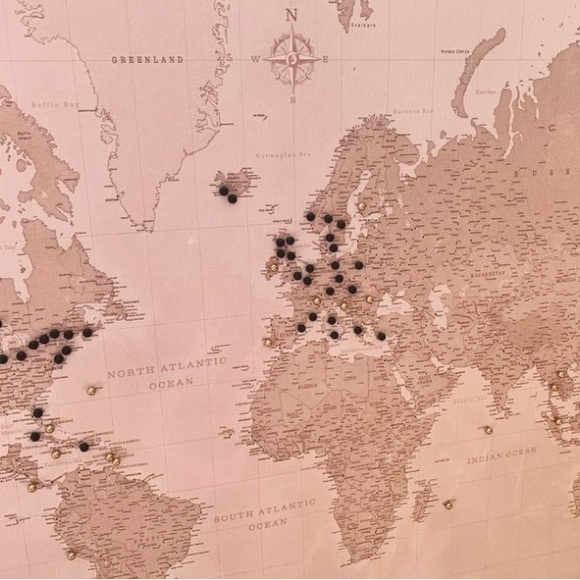 World Map Travel Art - Picture 2 of 2